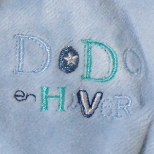 Raton laveur SUCRE D'ORGE doudou plat bleu et gris
