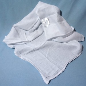 lange ou couche carré MOTS D'ENFANTS doudou blanc