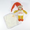DOUDOU ET COMPAGNIE ours P'tit Doux orange et jaune avec carré Mon Doudou