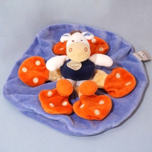 Ane DOUDOU ET COMPAGNIE rond plat bleu et orange