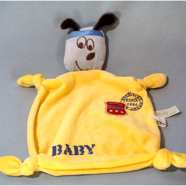 Chien VETI doudou plat jaune Sport Baby since 1984