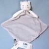Chat OBAIBI doudou carré plat blanc et gris