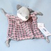 Loup OBAIBI doudou carré plat gris 
