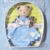 Ours PIOUPIOU & MERVEILLES doudou plat bleu