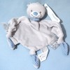 Ours BOUT'CHOU doudou triangle plat bleu