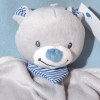 Ours BOUT'CHOU doudou triangle plat bleu