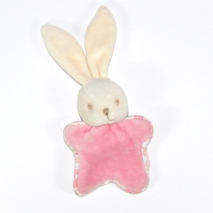 Lapin KALOO doudou plat rose