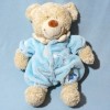 Ours TEX sos doudou beige vêtement bleu motif ane
