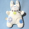Chat NICOTOY sos doudou semi-plat blanc fleur
