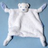 Ours KALOO doudou plat blanc et bleu