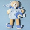 Ours Léo DOUDOU ET COMPAGNIE bleu poudré beige écru