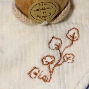 Lapin DOUDOU ET COMPAGNIE bio plat beige