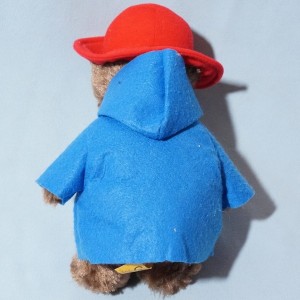 Ours PADDINGTON peluche manteau bleu chapeau rouge
