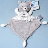 Ours MOTS D'ENFANTS sos doudou carré plat gris Mon tout petit