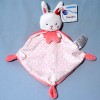 Lapin MOTS D'ENFANTS doudou plat rose