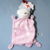 Ours NICOTOY SIMBA doudou plat rose capuche lapin oiseau luminescent