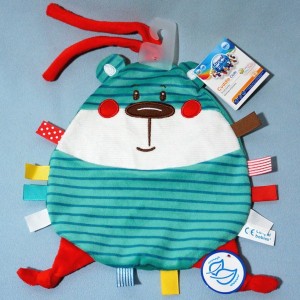 ours CANPOL BABIES sos doudou plat bleu