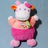 Vache MOTS D'ENFANTS sos doudou peluche rose