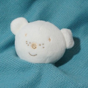 Ours PIOUPIOU & MERVEILLES doudou plat bleu