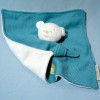 Ours PIOUPIOU & MERVEILLES doudou plat bleu