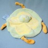 Ours KING BEAR doudou rond plat jaune et vert
