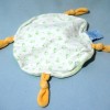 Ours KING BEAR doudou rond plat jaune et vert