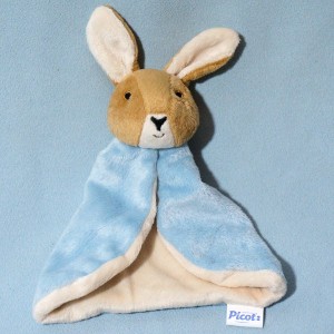 Lapin PICOT 2 sos doudou bleu