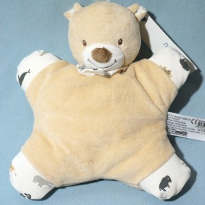 Ours BOUT'CHOU doudou semi-plat beige