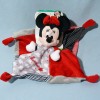 Minnie DISNEY NICOTOY sos doudou carré plat rouge gris et noir nuages