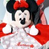 Minnie DISNEY NICOTOY sos doudou carré plat rouge gris et noir nuages