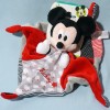 Mickey DISNEY NICOTOY sos doudou carré plat rouge gris et noir nuages