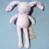 Lapin GRAIN DE BLE doudou rose fleurs