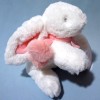Lapin DOUDOU ET COMPAGNIE "Pompon" blanc et rose 25 cm