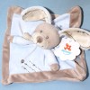 Lapin NICOTOY doudou bleu et beige
