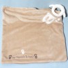 Mouton OBAIBI doudou carré plat blanc écru, tour beige