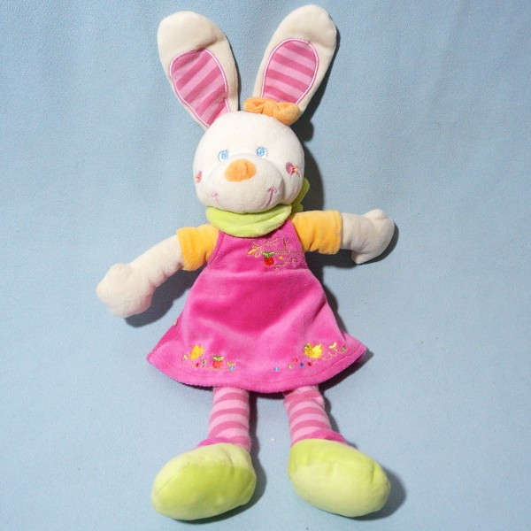 Lapin MOTS D'ENFANTS doudou rose