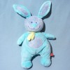 Lapin TEX CARREFOUR doudou bleu, écharpe