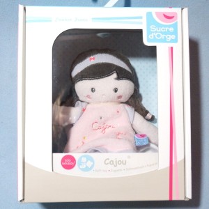 Poupée SUCRE D'ORGE sos doudou CAJOU rose