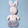 Lapin OBAIBI doudou rose et gris