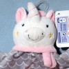 Licorne MOTS D'ENFANTS doudou plat rose et gris étoiles