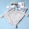 Raton laveur MOTS D'ENFANTS doudou plat gris