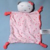 Ours TAPE A L'OEIL doudou plat rose étoiles