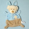 Ours GRAIN DE BLE / ZANNIER doudou plat déguisé en lapin bleu