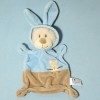 Ours GRAIN DE BLE / ZANNIER doudou plat déguisé en lapin bleu
