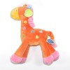 MOTS D'ENFANTS doudou girafe orange, rose et jaune