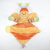 MOTS D'ENFANTS doudou plat abeille orange et jaune