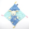 MOTS D'ENFANTS doudou plat chien blanc salopette bleu