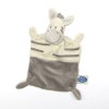 MOTS D'ENFANTS doudou plat zèbre gris et taupe