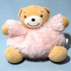 Ours KALOO doudou boule rose fourrure "Fur"