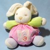 Lapin KALOO doudou boule rose 123